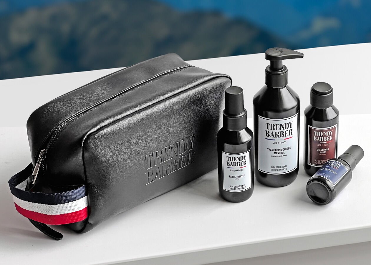 Trendy Barber : une trousse de toilette offerte dès 4 produits achetés.