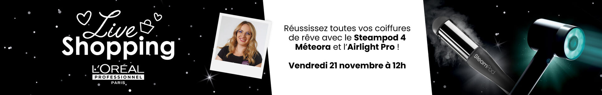 Prochain live shopping le 21 novembre à midi !