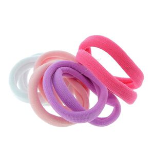 Lot élastiques mousse blanc rose violet