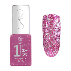 1-LAK vernis semi-permanent 3 en 1 pink sparkle
