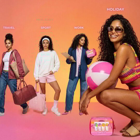 Travel kit routine cheveux boucl&eacute;s