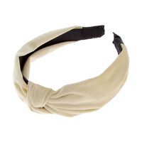 Serre-t&ecirc;te avec noeud beige