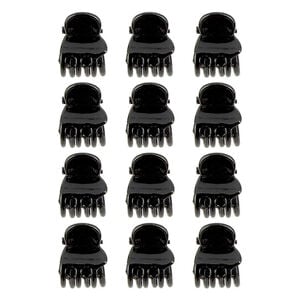 Mini pinces croco noires 1.5 cm