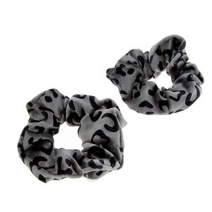 Chouchou léopard x 2 gris