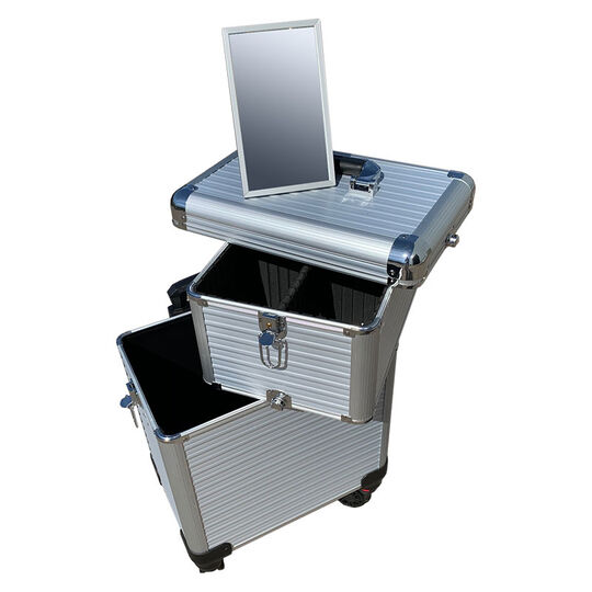 Valise 2 &eacute;tages argent&eacute;