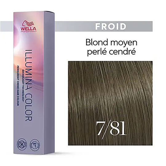 Illumina color 7/81 blond perlé cendré