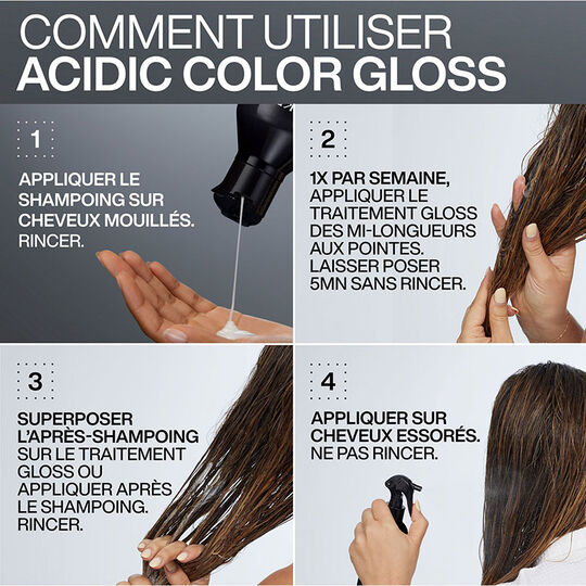 Shampooing doux couleur Acidic Color Gloss 300ml + recharge 500ml