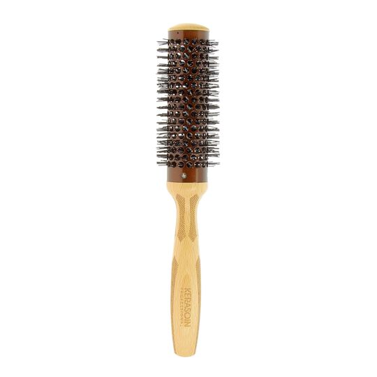 Brosse &agrave; brushing c&eacute;ramique et bois 30 mm