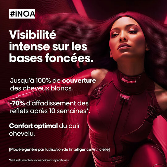 Coloration sans ammoniaque Inoa 4.26 ch&acirc;tain iris&eacute; rouge
