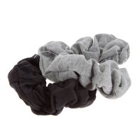 Chouchou tissus noir et gris,  Chouchou tissus noir et gris