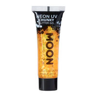 Gel néon à grosses paillettes Moon Glow doré,  Gel néon à grosses paillettes Moon Glow doré