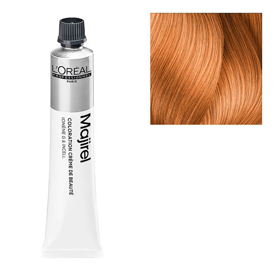 Coloration permanente Majirel 8.04 blond clair naturel cuivr&eacute;