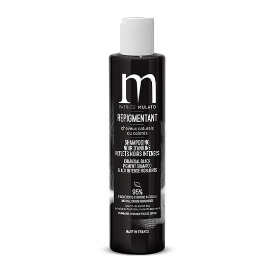Shampooing repigmentant cheveux naturels ou colorés noir d'aniline