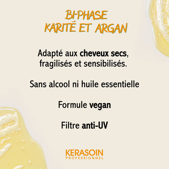 D&eacute;m&ecirc;lant bi-phase &agrave; l'argan et au karit&eacute; 30ml