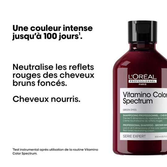 Rituel neutralisant Vitamino Color Spectrum cheveux bruns, anti-rouge