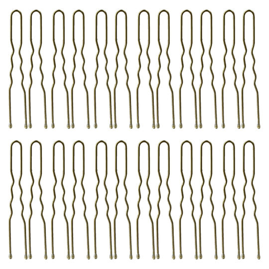 24 Épingles ondulées courtes bronze