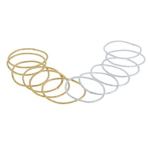 Elastiques pailletés fins or et argent
