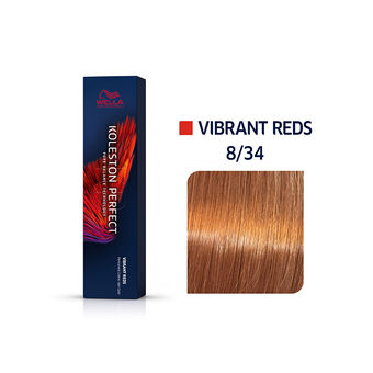 Coloration permanente Koleston Perfect Me+ 8/34 blond clair doré cuivré