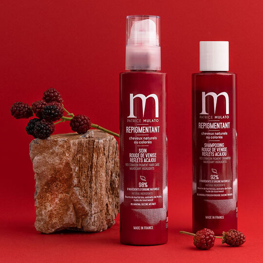 Shampooing repigmentant cheveux naturels ou color&eacute;s rouge de Venise