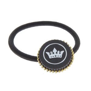 Elastique couronn&eacute; Noir