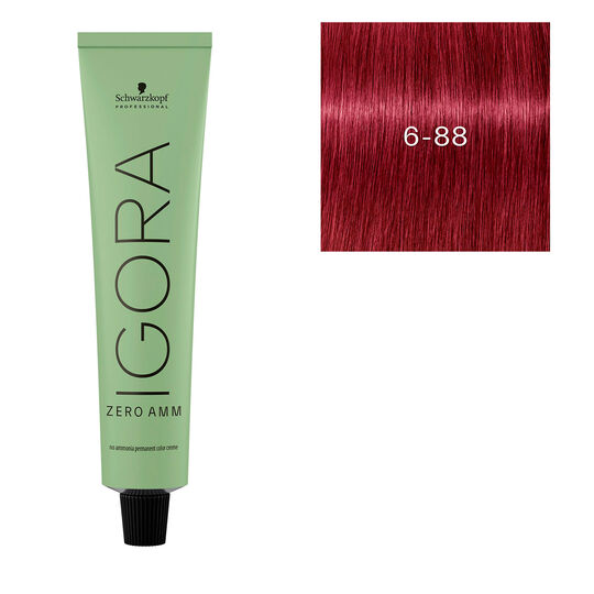 Coloration Igora Zero Amm 6-88 blond foncé rouge extra