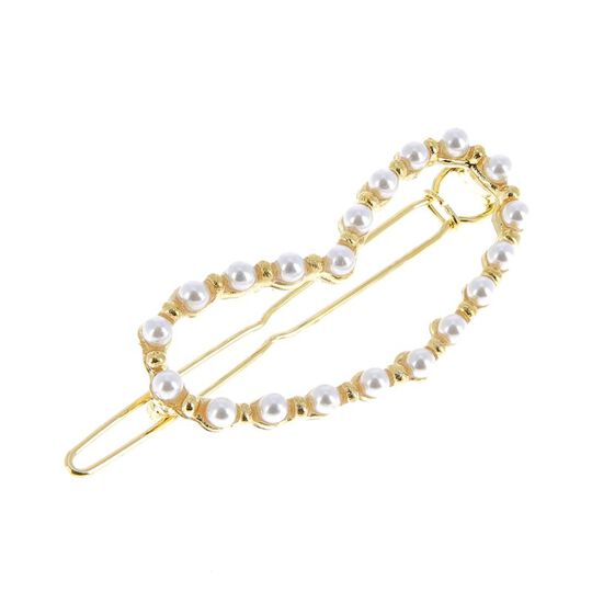 Barrette or et perle