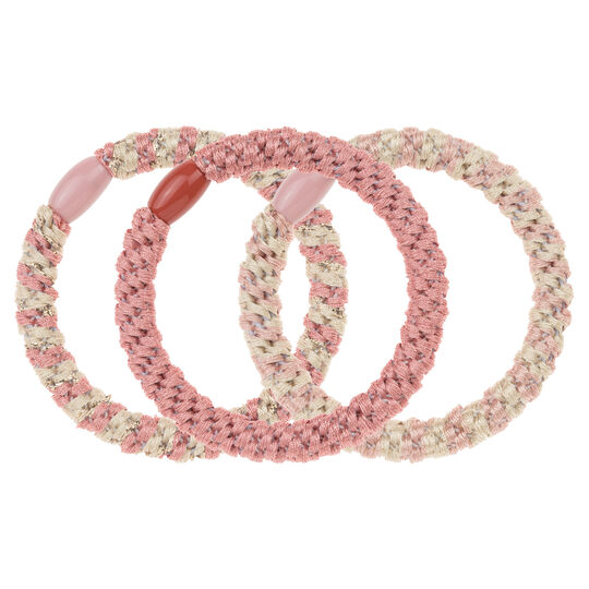3 &Eacute;lastiques tress&eacute;s Twinstar blush braids