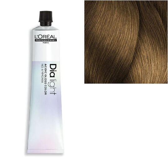 Coloration ton sur ton Dialight 7.3 blond doré