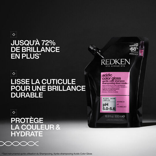 Shampooing doux couleur Acidic Color Gloss 300ml + recharge 500ml