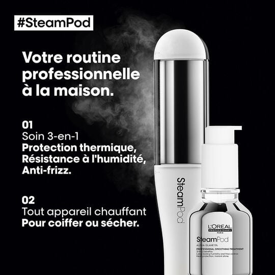 Pack lisseur boucleur SteamPod 4 et soin lissant