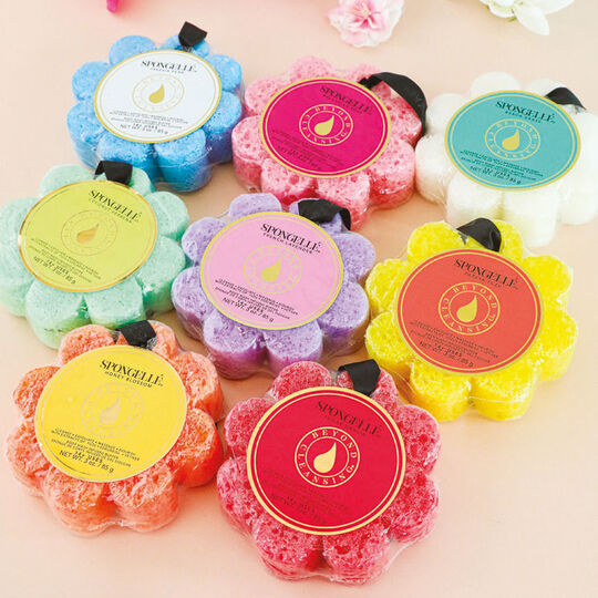 &Eacute;ponge de bain infus&eacute;e freesia poire