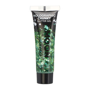 Gel holographique à grosses paillettes Moon Glitter vert,  Gel holographique à grosses paillettes Moon Glitter vert