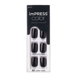 Faux ongles impress color all black,  Faux ongles impress color all black