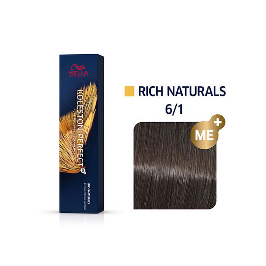 Coloration permanente Koleston Perfect Me+ 6/1 blond fonc&eacute; cendr&eacute;