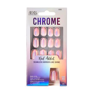 Faux ongle effet chrome orb,  Faux ongle effet chrome orb