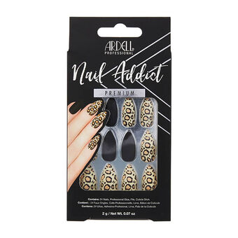 Faux ongles Nail Addict black leopard