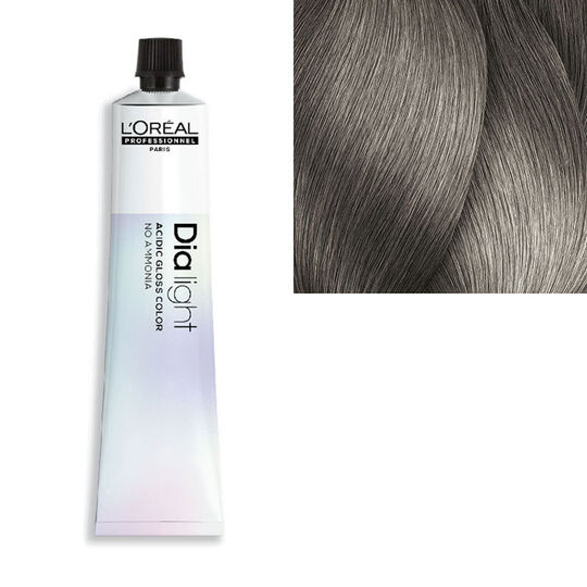 Coloration ton sur ton Dialight 8.1 blond clair cendr&eacute;