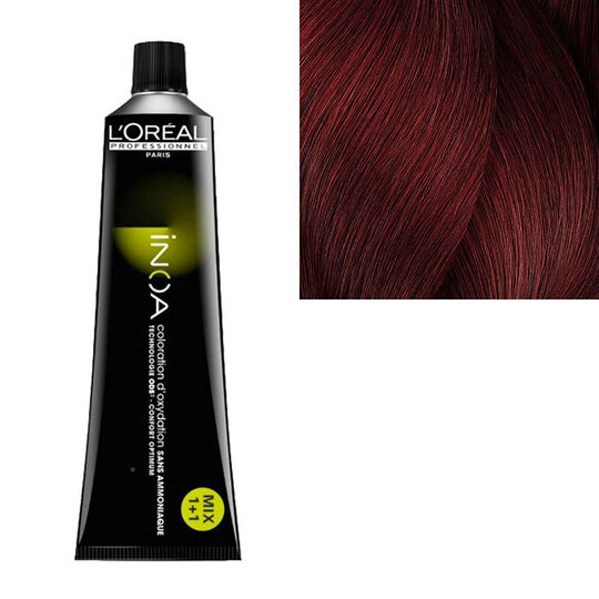 Inoa Coloration sans ammoniaque 5.60 ch&acirc;tain clair rouge intense