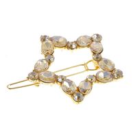 Barrette dor&eacute;e &agrave; strass