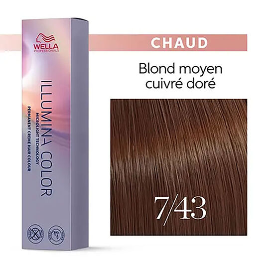 Illumina color 7/43 blond cuivré doré