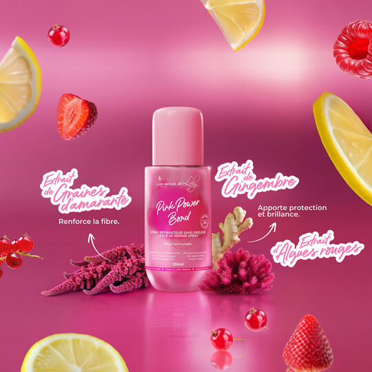 Spray r&eacute;parateur sans rin&ccedil;age Pink Power Bond