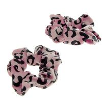 Chouchou léopard x 2 rose