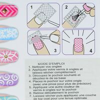 Pochoir vinyl fleur pour ongles