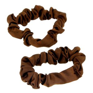 Chouchous satin&eacute;s fins x 2 marron