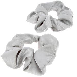 Chouchous satin&eacute;s x 2 argent