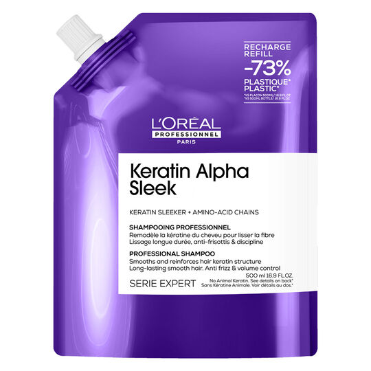 Shampooing disciplinant Keratin Alpha Sleek recharge 500 ml