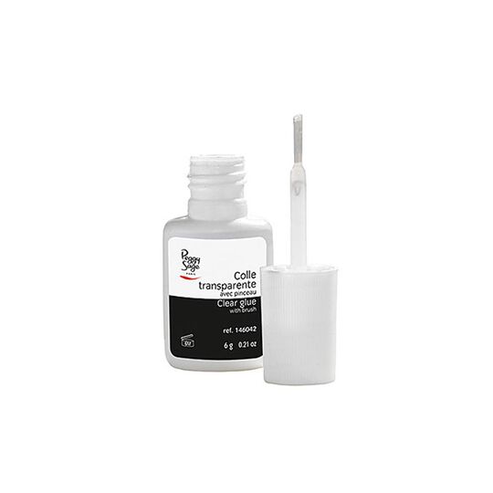 Colle transparente pour capsules et pansements avec pinceau 6g