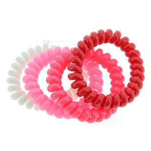 Elastiques scoubidou 4 couleurs roses et blanc,  Elastiques scoubidou 4 couleurs roses et blanc