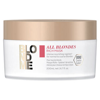 Masque riche pour cheveux blonds normaux à épais Blondme 200ml