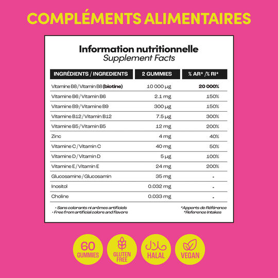 Red love gummies hair vitamins